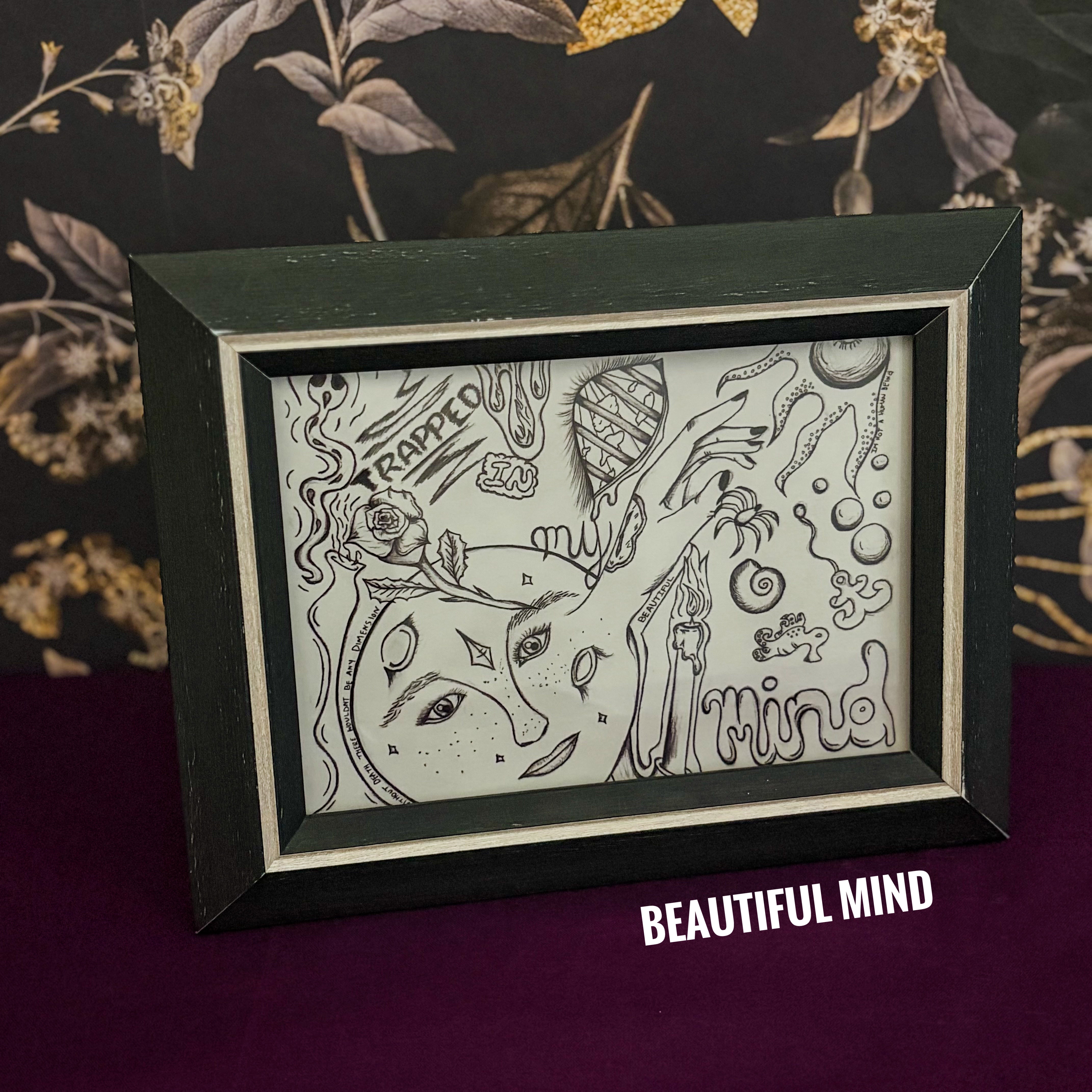 Black Wood Frame for 5x7 Art Print