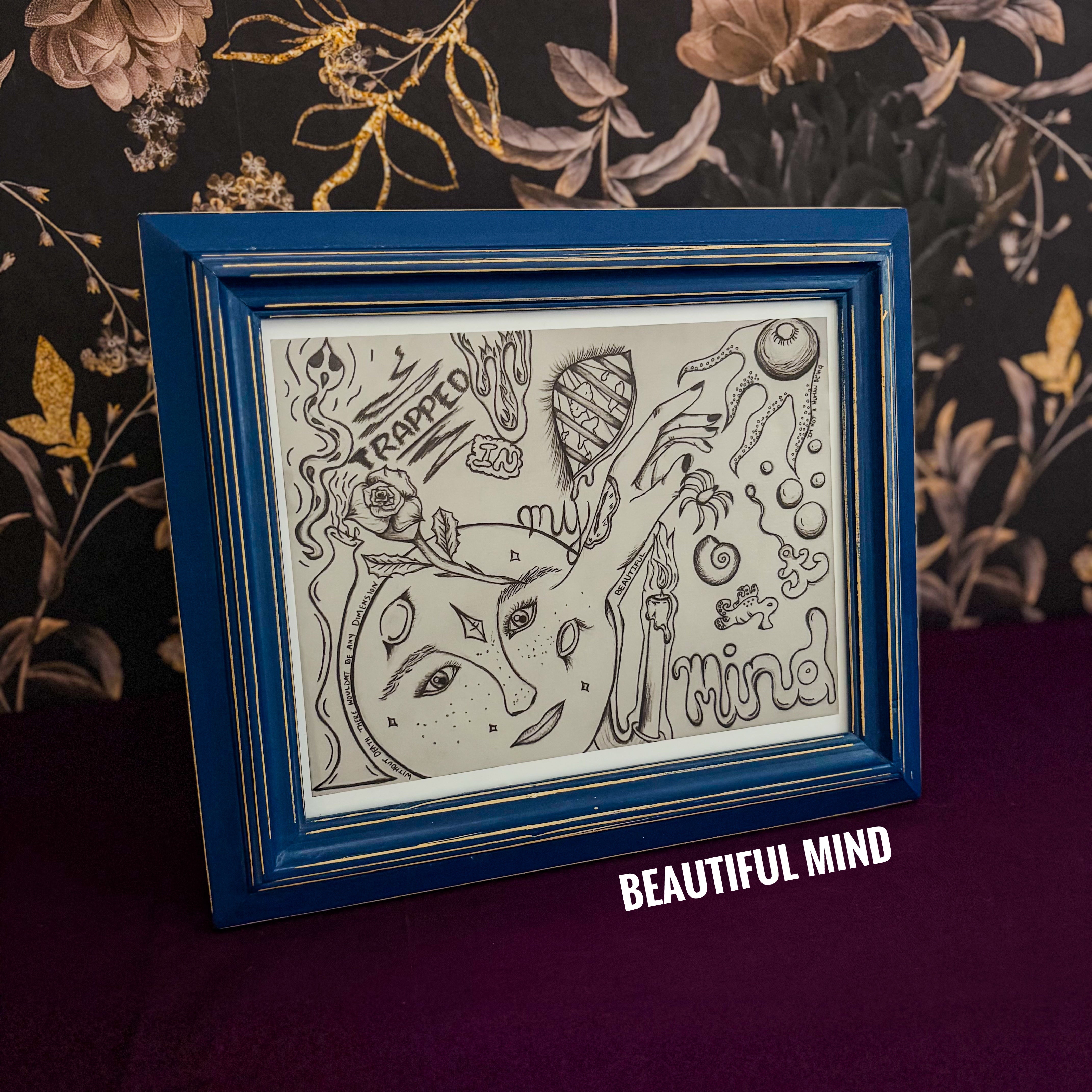 Blue Frame for 8x10 Art Print