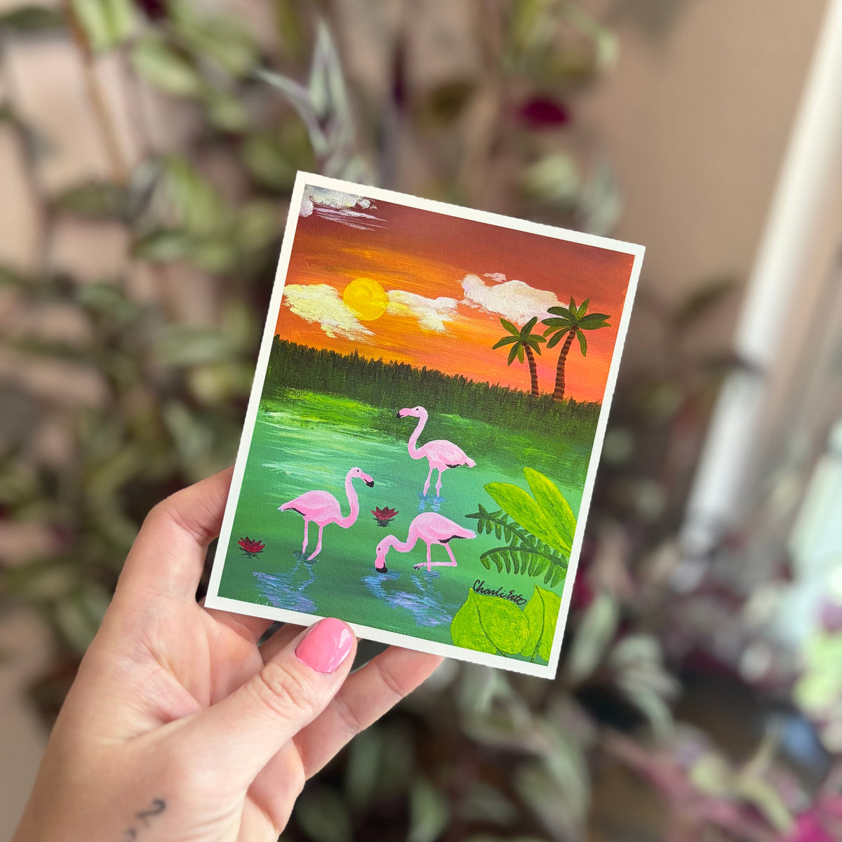 Flamingos in the Swamp Art Prints