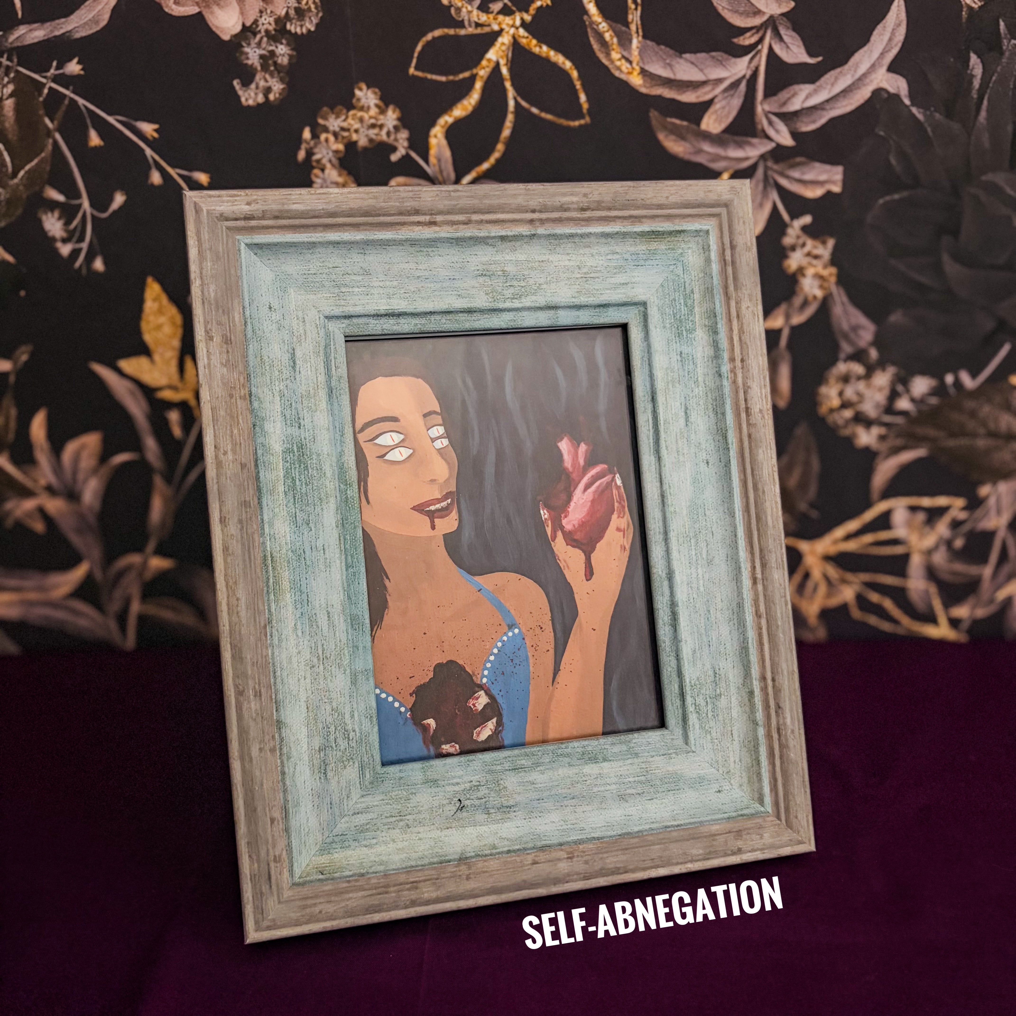 Blue and Gray Frame for 5x7 Art Print