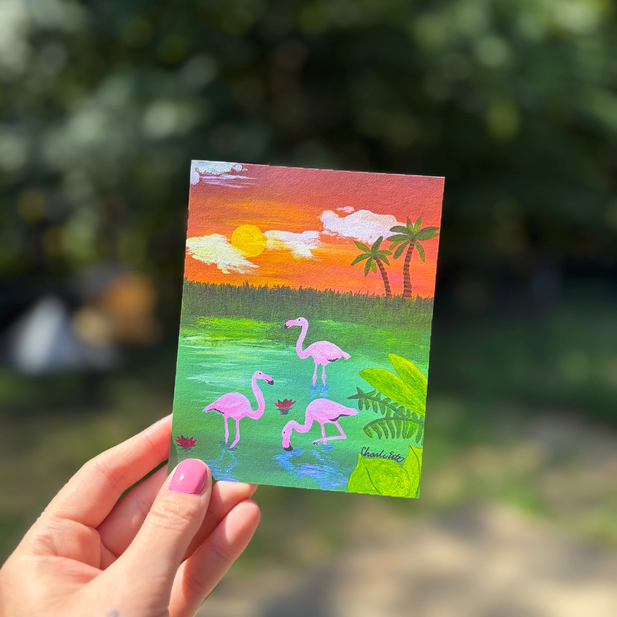 Flamingos in the Swamp Art Prints